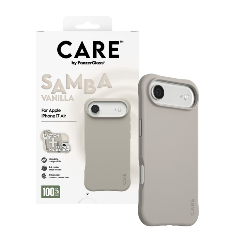 Гръб Care by PanzerGlass за iPhone 17 Air, Fashionable Case Samba Vanilla w. MagSafe - iPhone 17 Air | Phoneplay.bg