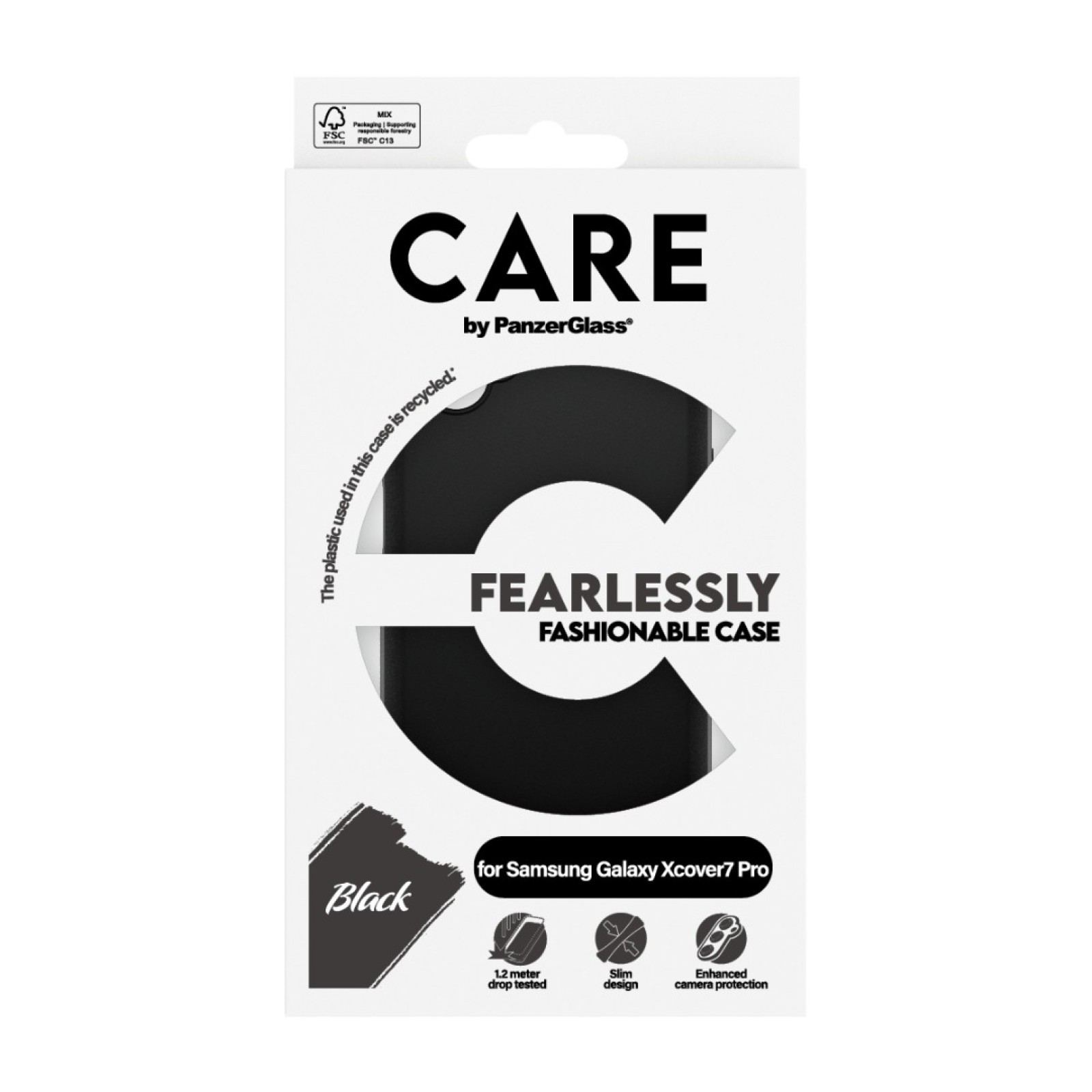 Гръб Care by PanzerGlass за Samsung Xcover 7 Pro, TPU - Черен - Калъфи за Samsung Galaxy | Phoneplay.bg