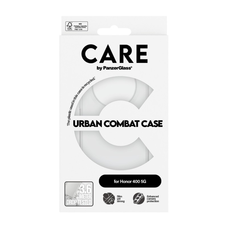 Гръб Care by PanzerGlass за Honor 400 5G, Flagship Case, Urban Combat, Прозрачен - Кейсове и калъфи | Phoneplay.bg