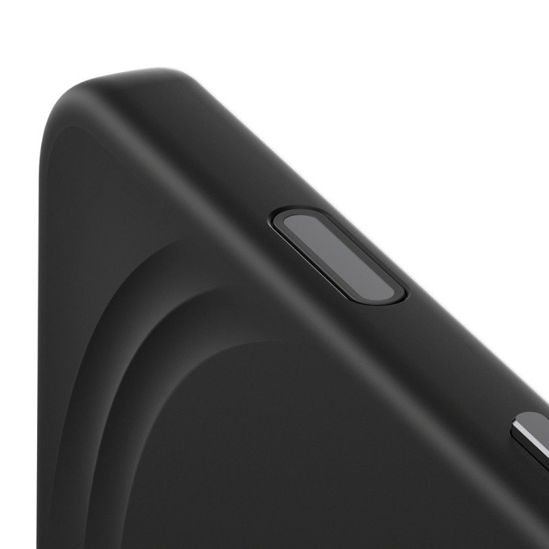 Гръб Care by PanzerGlass за iPhone 17, FLOW Case w haptic button - Черен - Калъфи за iPhone 17 | Phoneplay.bg