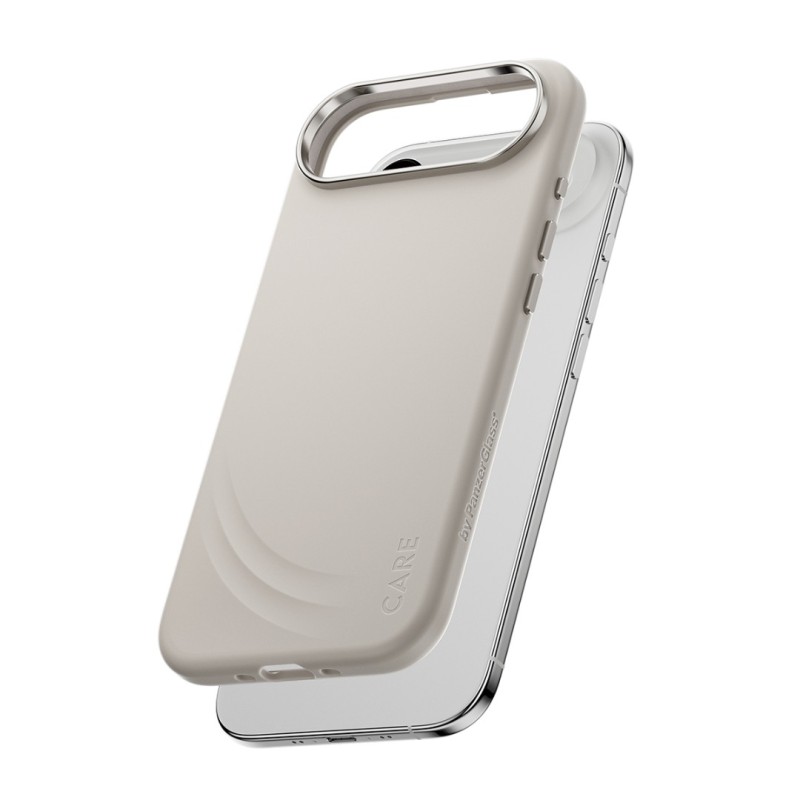 Гръб Care by PanzerGlass за iPhone 17 Air, FLOW Case w haptic button - Vanilla - iPhone 17 Air | Phoneplay.bg