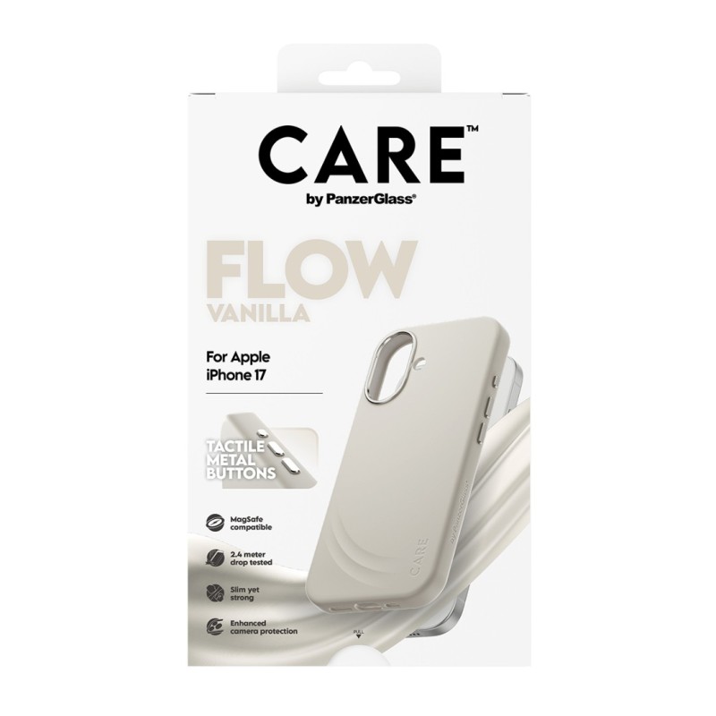 Гръб Care by PanzerGlass за iPhone 17, Flow Vanilla - Калъфи за iPhone 17 | Phoneplay.bg