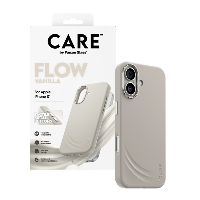 Гръб Care by PanzerGlass за iPhone 17, Flow Vanilla - Калъфи за iPhone 17 | Phoneplay.bg