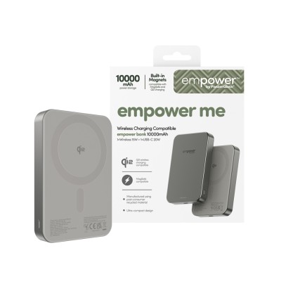Външна батерия empower by PanzerGlass empower Bank 10000mAh - Titanium Външна батерия empower by PanzerGlass empower Bank 10000mAh - Titanium