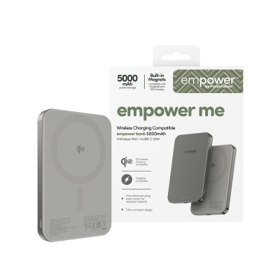 Външна батерия empower by PanzerGlass empower Bank 5000mAh - Titanium Външна батерия empower by PanzerGlass empower Bank 5000mAh - Titanium
