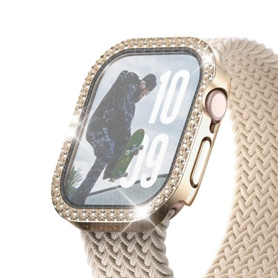 Стъклен протектор за часовник PanzerGlass за Apple Watch 46 mm, Full Body - Bling Gold Стъклен протектор за часовник PanzerGlass за Apple Watch 46 mm, Full Body - Bling Gold