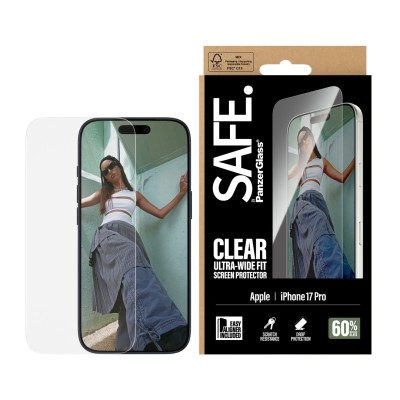 Стъклен протектор Safe за iPhone 17 Pro / 18 Pro, UWF, EasyAligner Стъклен протектор Safe за iPhone 17 Pro / 18 Pro, UWF, EasyAligner