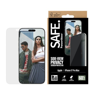 Стъклен протектор Safe за iPhone 17 Pro Max, Privacy, UWF, EasyAligner