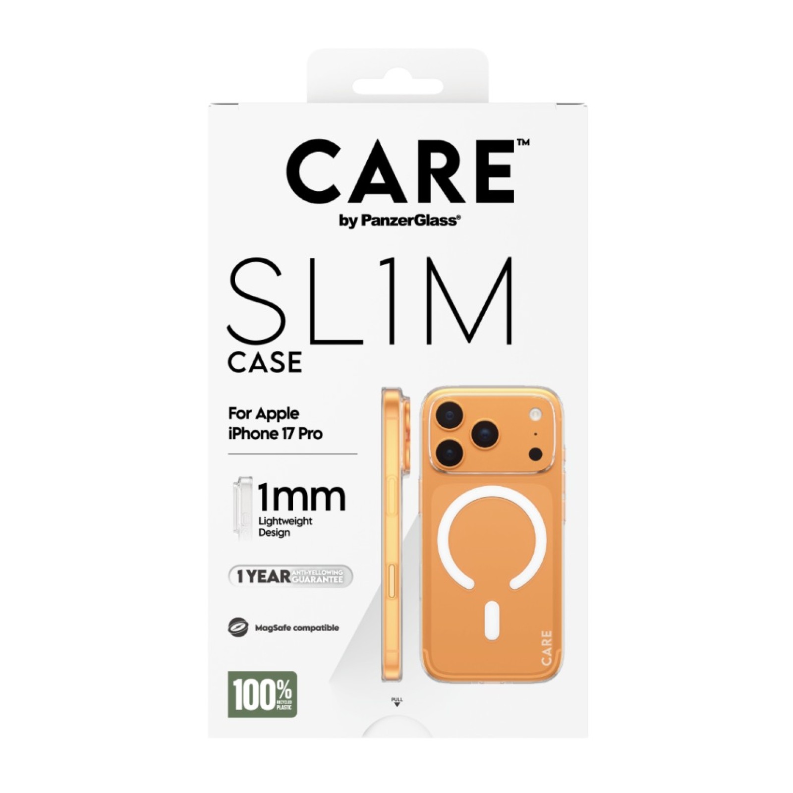 Гръб Care by PanzerGlass за iPhone 17 Pro / 18 Pro, MagSafe, SuperSlim, White | Phoneplay.bg