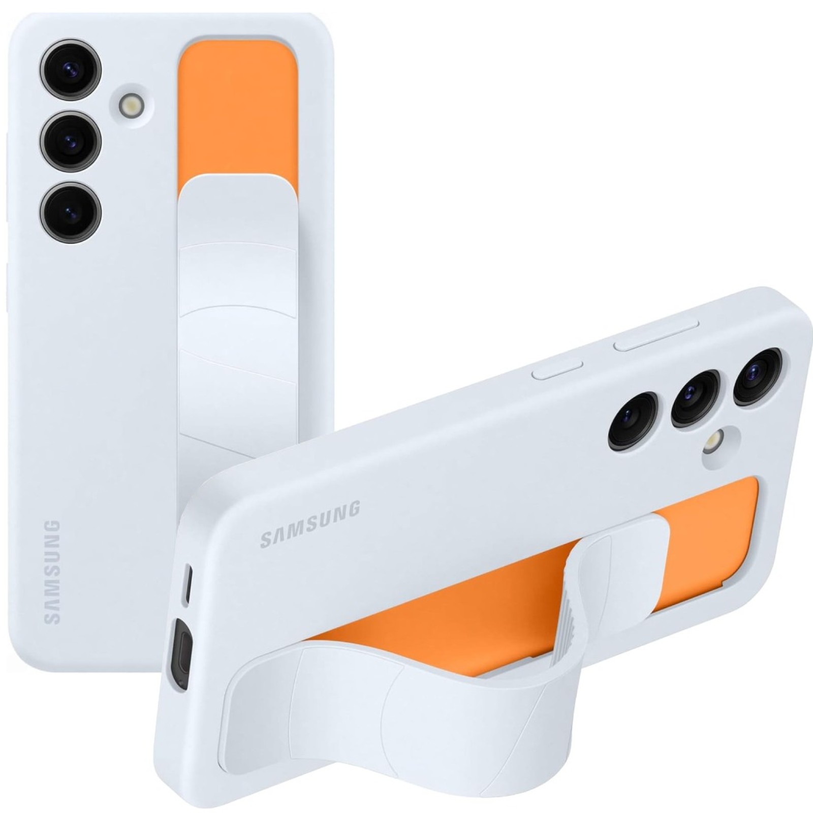 Оригинален гръб Samsung Standing Grip Cover за Galaxy S24 - Син, EF-GS921CLEGWW - Калъфи за Samsung Galaxy S24 | Phoneplay.bg