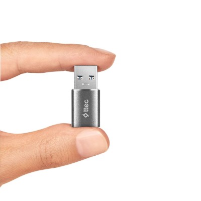 Адаптер OTG ttec USB-A -Type-C 3.0 OTG Converter - Черен