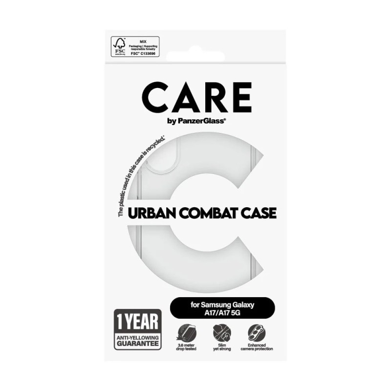 Гръб Care by PanzerGlass за Samsung Galaxy A17, Flagship Case, Urban Combat, Прозрачен - Калъфи за Samsung Galaxy A серия | Phoneplay.bg