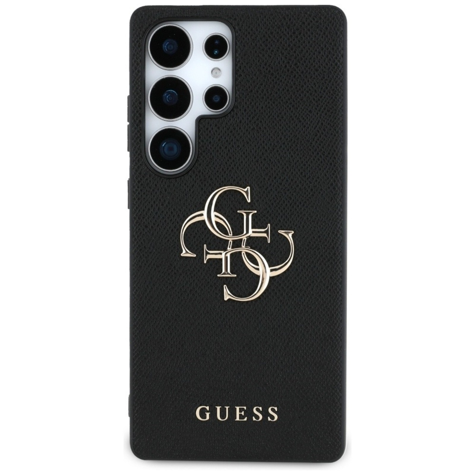 Гръб Guess за Samsung Galaxy S25 Ultra, PU, Grained, 4G Metal Logo Case, Черен - Калъфи за Samsung Galaxy S25 Ultra | Phoneplay.bg