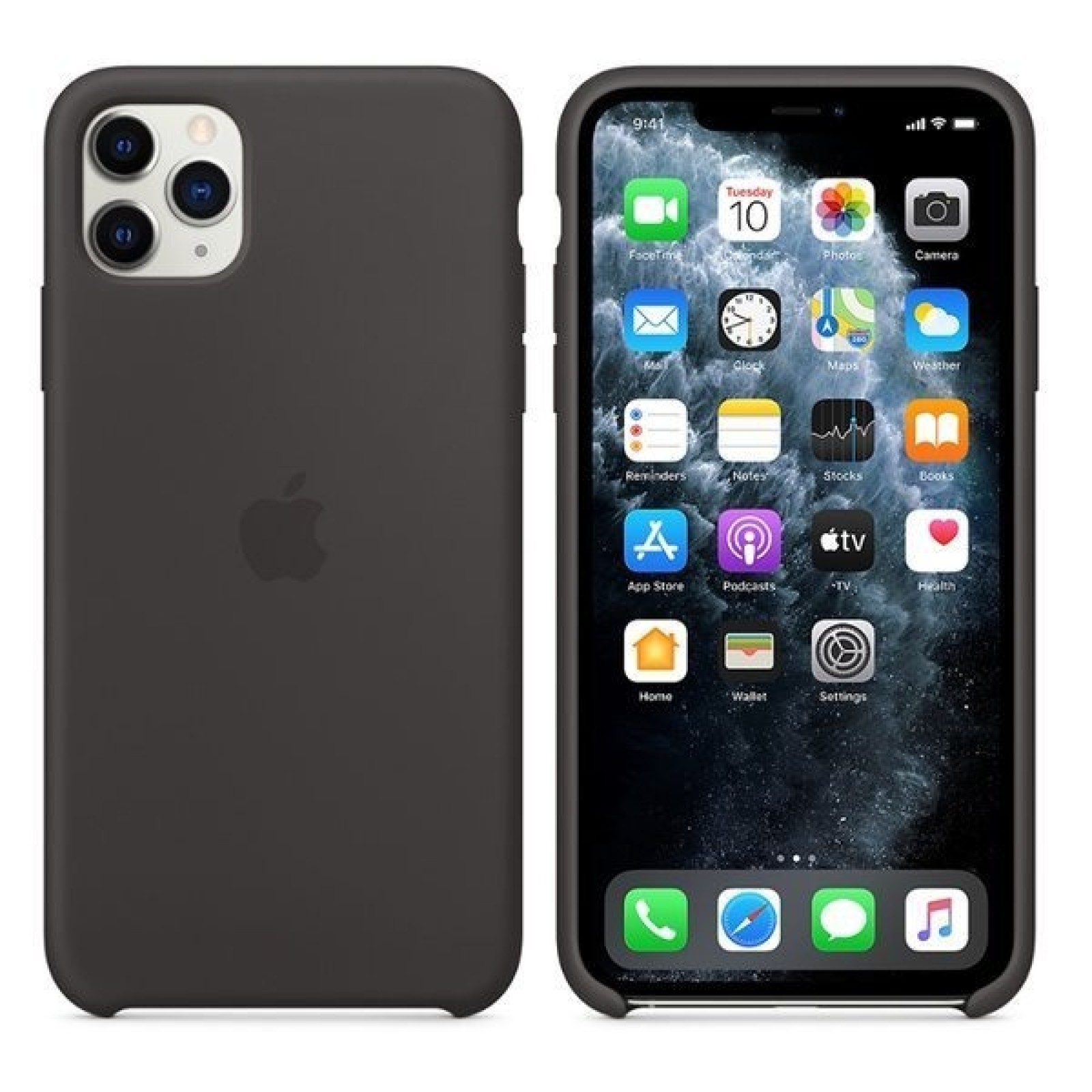 Оригинален Гръб Apple Silicone Cover за iPhone 11 Pro Max - Черен, MX002ZM/A - iPhone 11 Pro Max | Phoneplay.bg
