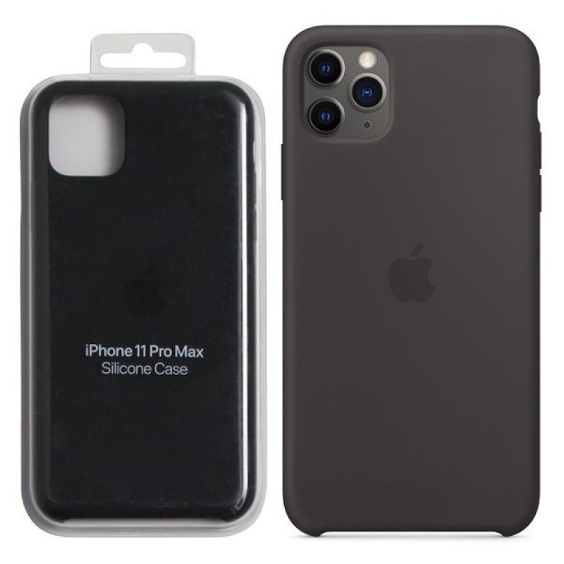 Оригинален Гръб Apple Silicone Cover за iPhone 11 Pro Max - Черен, MX002ZM/A - iPhone 11 Pro Max | Phoneplay.bg