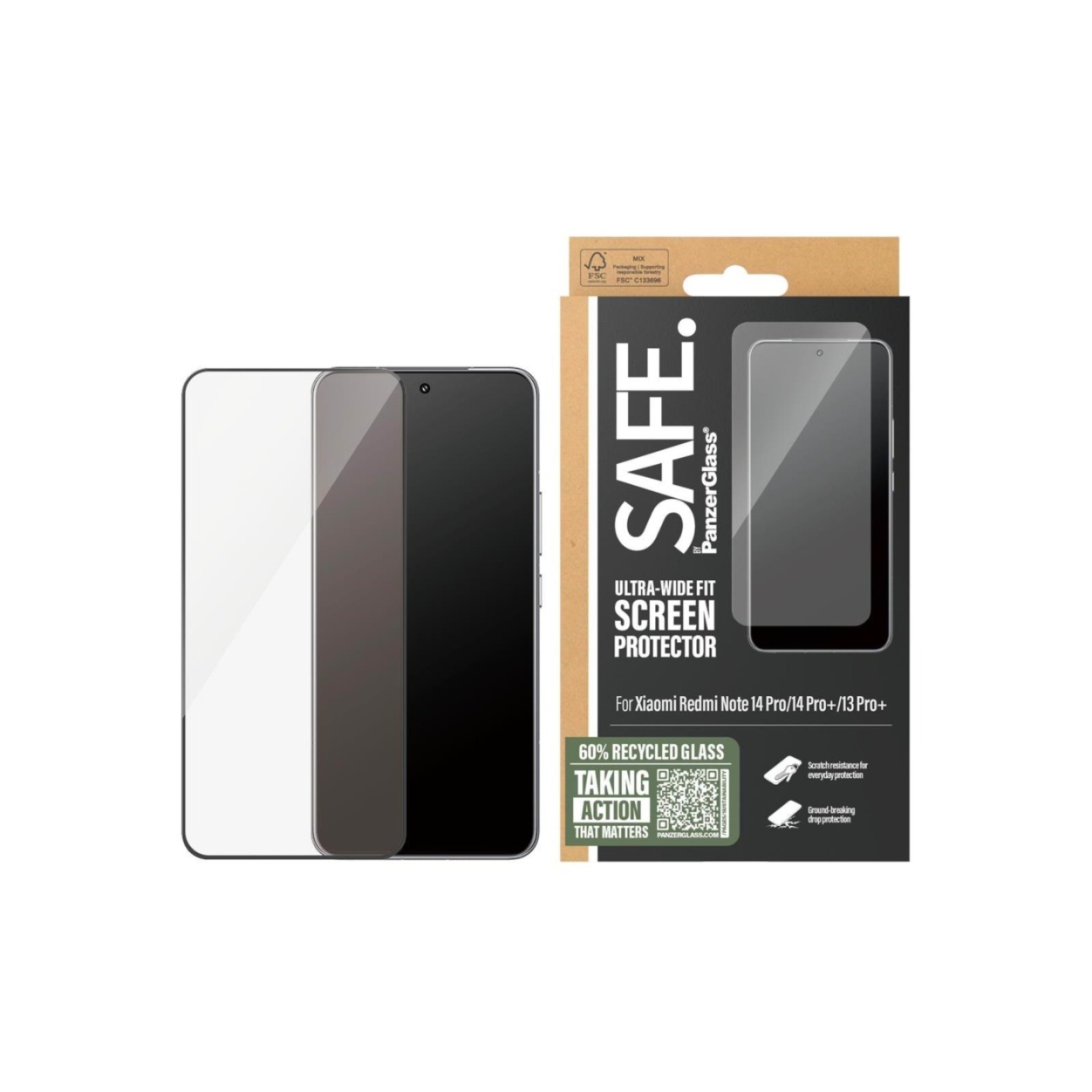 Стъклен протектор SAFE за Xiaomi Redmi Note 14 Pro/ 14 Pro Plus/13 Pro Plus, UWF - Протектор за iPhone 13 Pro | Phoneplay.bg