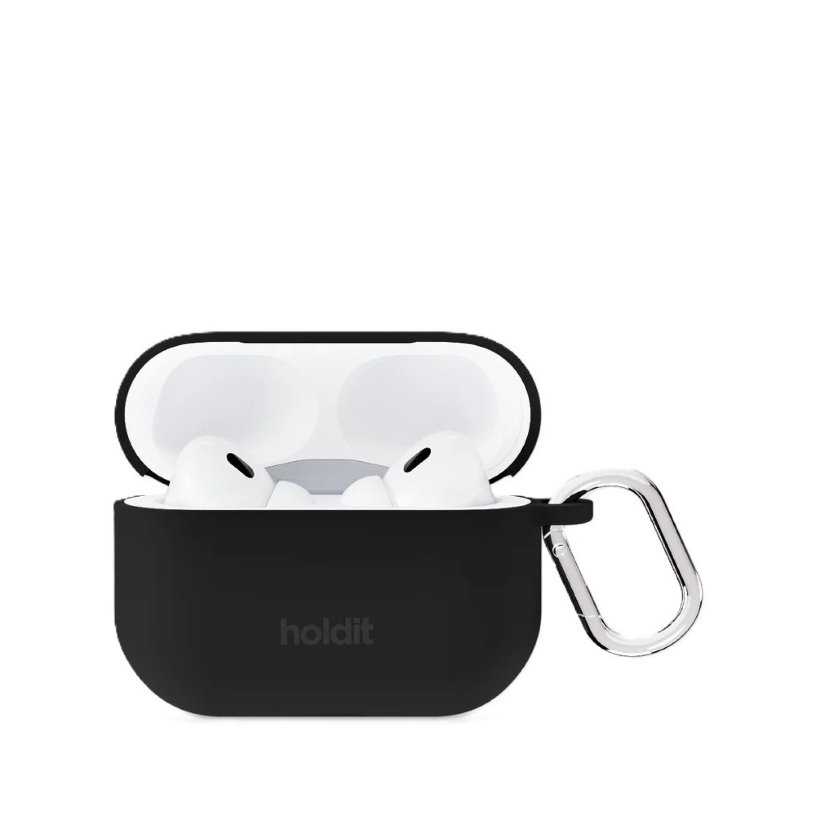 Калъф Holdit Silicone Case Solid AirPods Pro 1/2 - Черен - Кейсове и калъфи | Phoneplay.bg