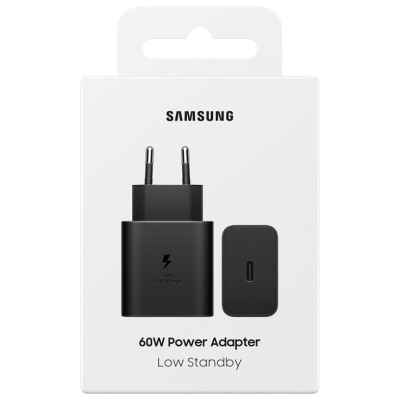 Адаптер 220V Samsung USB-C 60W Travel Charger - Черен, EP-T6010NBE Адаптер 220V Samsung USB-C 60W Travel Charger - Черен, EP-T6010NBE