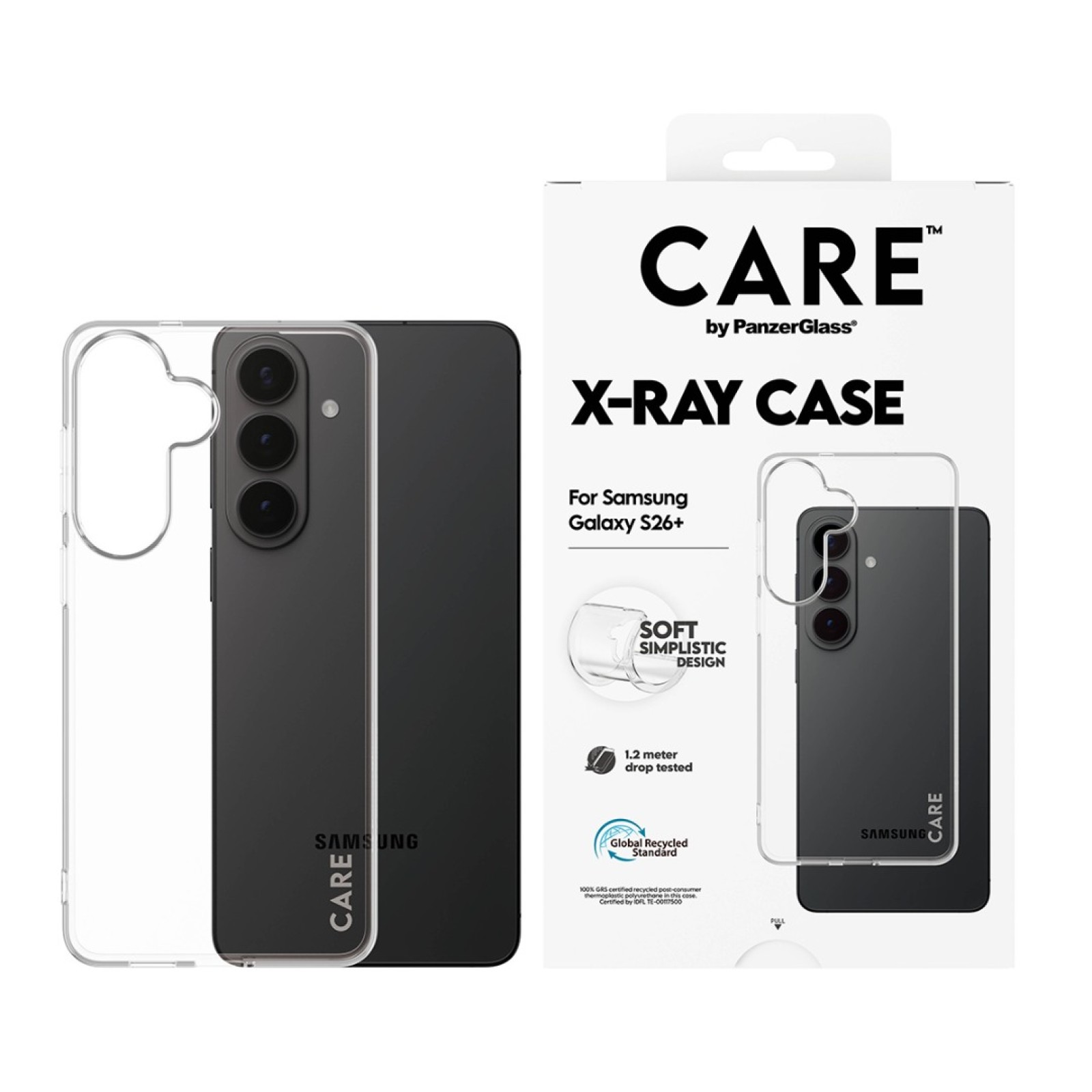 Гръб CARE by PanzerGlass за Samsung Galaxy S26 Plus, X-Ray Case - Прозрачен - Калъфи за Samsung Galaxy S26+ | Phoneplay.bg