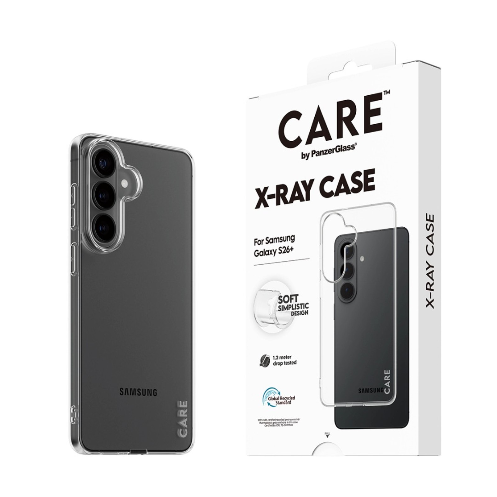 Гръб CARE by PanzerGlass за Samsung Galaxy S26 Plus, X-Ray Case - Прозрачен - Калъфи за Samsung Galaxy S26+ | Phoneplay.bg