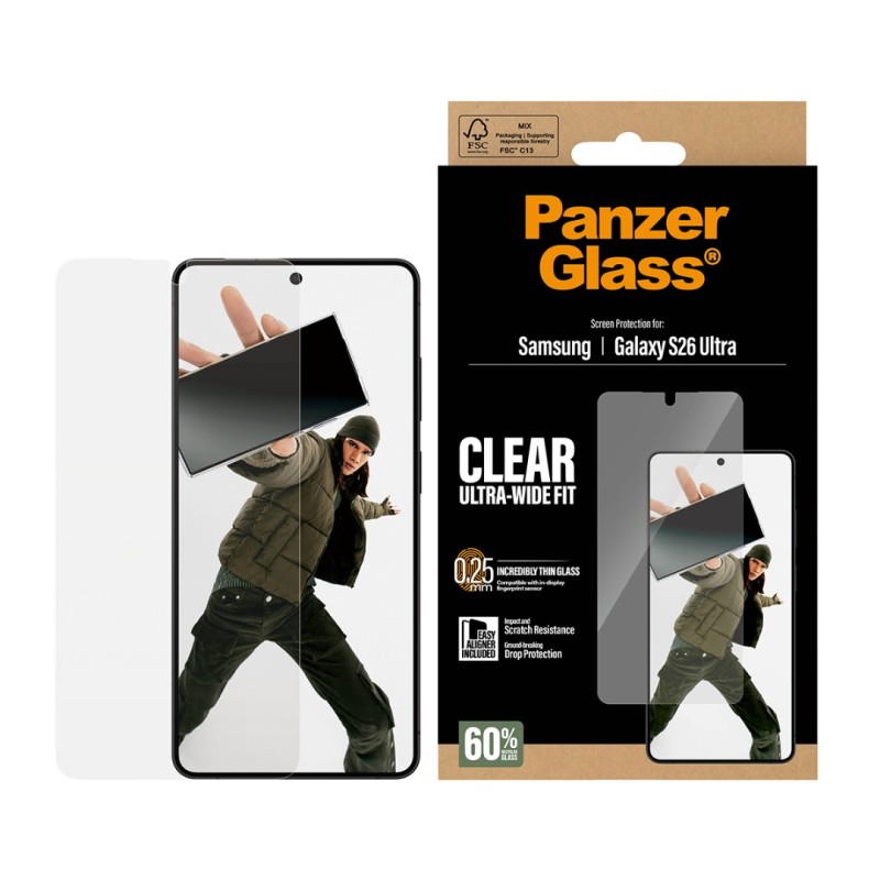 Стъклен протектор PanzerGlass за Samsung Galaxy S26 Ultra, Ultra-Wide Fit w. EasyAligner - Протектор за Samsung Galaxy S26 Ultra | Phoneplay.bg