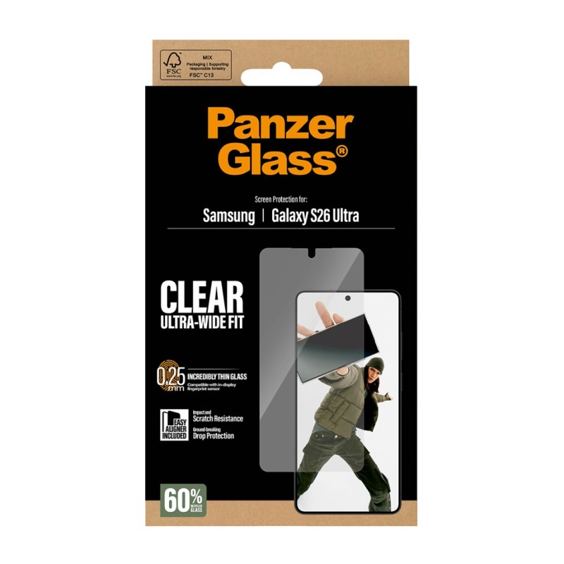Стъклен протектор PanzerGlass за Samsung Galaxy S26 Ultra, Ultra-Wide Fit w. EasyAligner - Протектор за Samsung Galaxy S26 Ultra | Phoneplay.bg