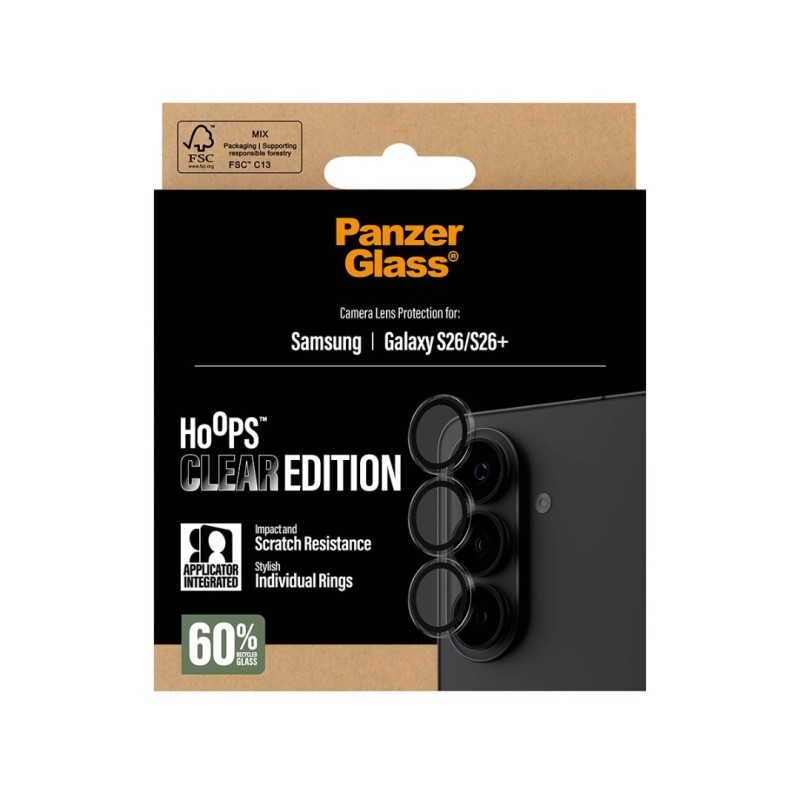 Протектор за камера PanzerGlass Hoops за Samsung Galaxy S26, S26 Plus, Camera Lens Protector Transparent - Протектор за Samsung Galaxy S26 | Phoneplay.bg