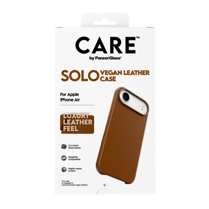 Гръб Care by PanzerGlass за iPhone 17 Air, Flagship, MagSafe, SOLO- Кафяв - iPhone 17 Air | Phoneplay.bg