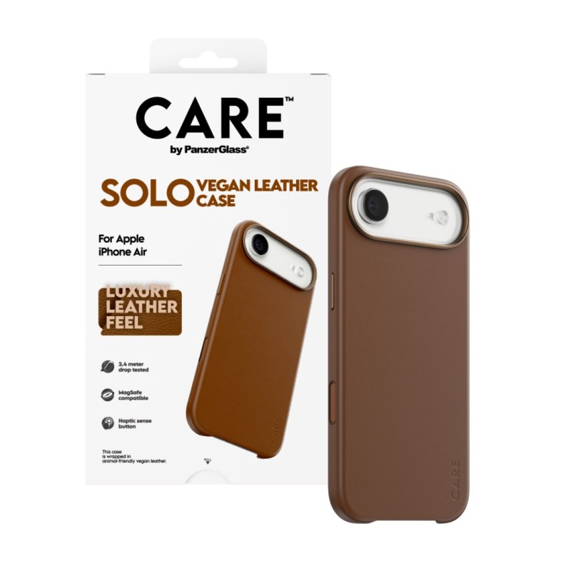 Гръб Care by PanzerGlass за iPhone 17 Air, Flagship, MagSafe, SOLO- Кафяв - iPhone 17 Air | Phoneplay.bg