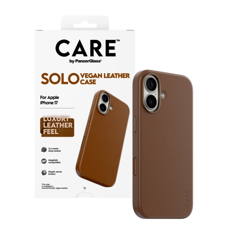 Гръб Care by PanzerGlass за iPhone 17, Flagship, MagSafe, SOLO- Кафяв - Калъфи за iPhone 17 | Phoneplay.bg