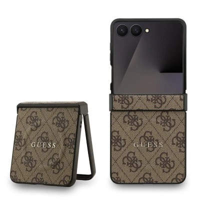 Калъф Guess PU Leather 4G Colored Ring Magnetic Case за Samsung Galaxy Z Flip 7 - Кафяв