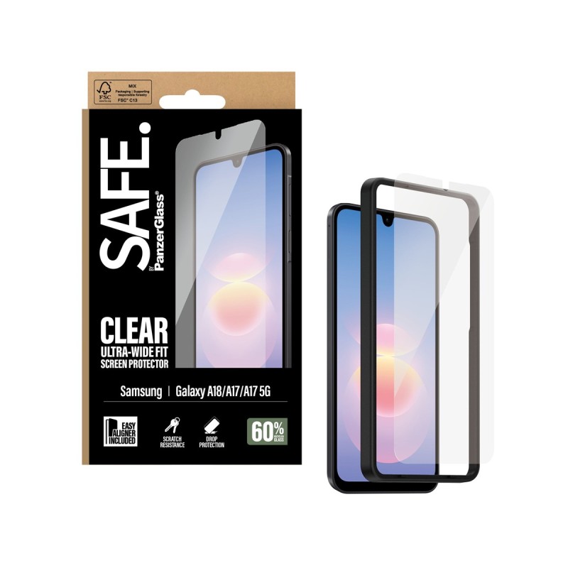 Стъклен протектор Safe за Samsung Galaxy A17/A18, UWF - Протектори | Phoneplay.bg