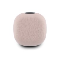 Bluetooth слушалки Guess TWS ENC Grained PU Square Script Metal - Розови