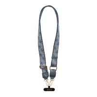 Връзка за телефон Guess Universal 4G PU Strap Tether Patch Metal Logo - Синя