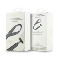 Връзка за телефон Guess Universal 4G PU Strap Tether Patch Metal Logo - Синя