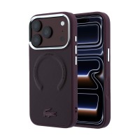 Калъф Lacoste за iPhone 18 Pro Max, PU Lenglen Icon MagSafe Case - Бордо