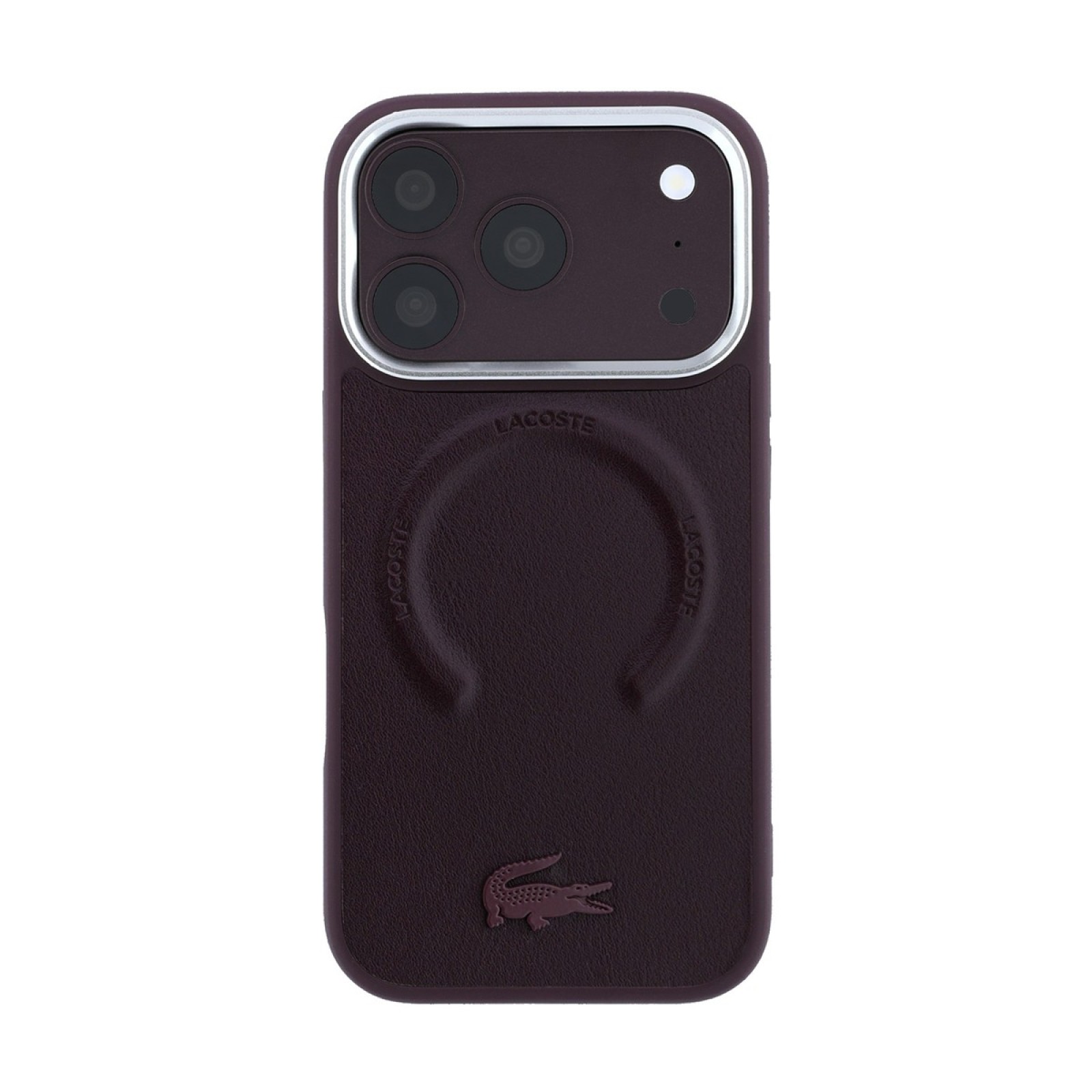 Калъф Lacoste за iPhone 18 Pro Max, PU Lenglen Icon MagSafe Case - Бордо