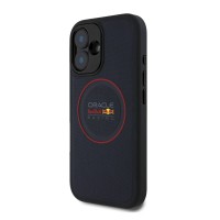 Калъф Red Bull за iPhone 16, MagSafe PU Logo and Red Ring Case - Тъмносин