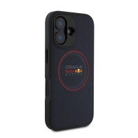 Калъф Red Bull за iPhone 16, MagSafe PU Logo and Red Ring Case - Тъмносин