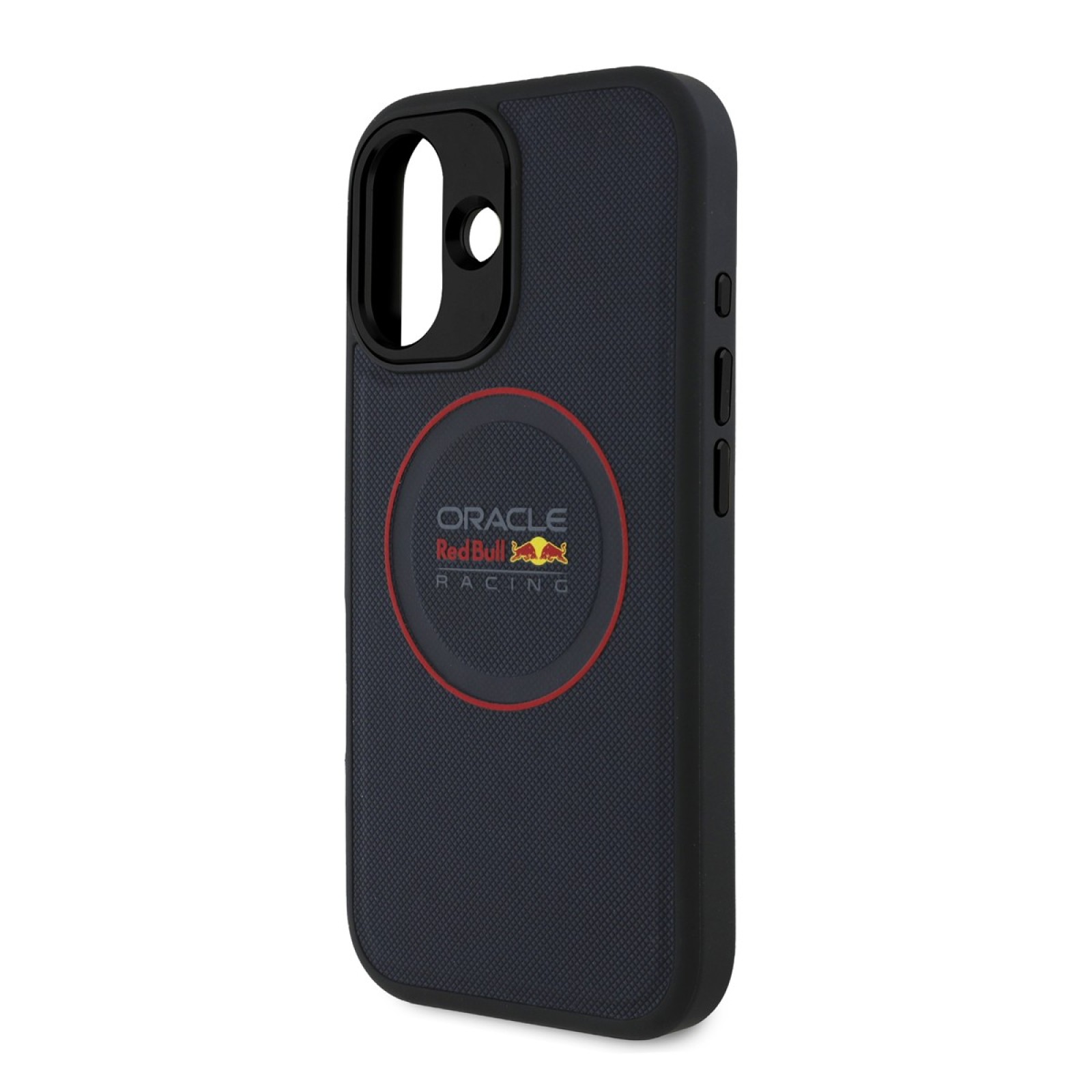Калъф Red Bull за iPhone 16, MagSafe PU Logo and Red Ring Case - Тъмносин