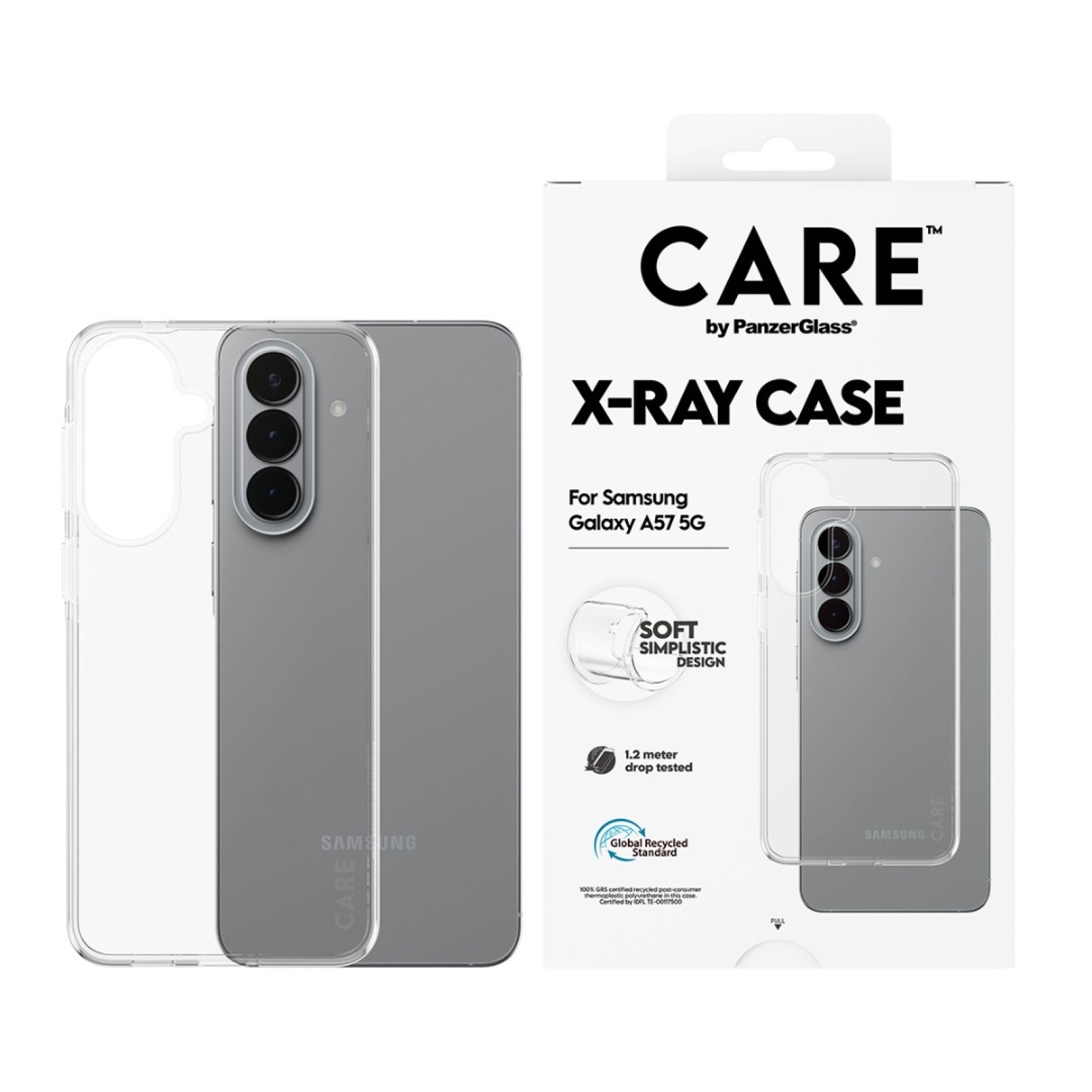 Гръб CARE by PanzerGlass за Samsung Galaxy A57 5G, X-Ray Case - Прозрачен - Samsung Galaxy A57 | Phoneplay.bg
