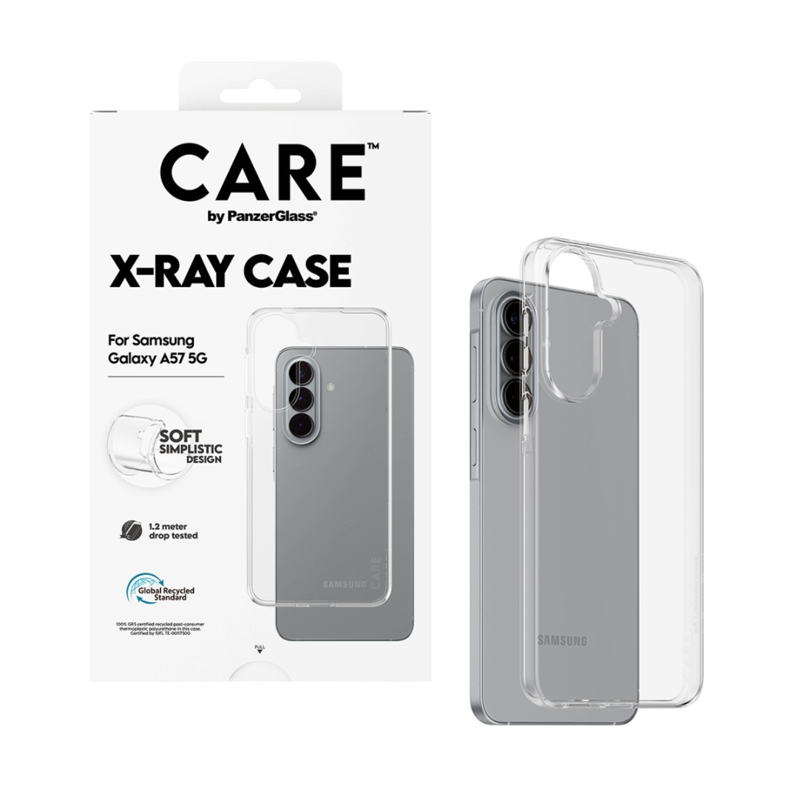 Гръб CARE by PanzerGlass за Samsung Galaxy A57 5G, X-Ray Case - Прозрачен - Samsung Galaxy A57 | Phoneplay.bg