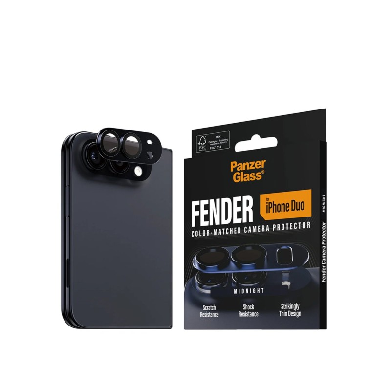 Протектор за камера PanzerGlass за Apple iPhone Duo, Fender, Тъмносин - Протектори за iPhone Duo | Phoneplay.bg