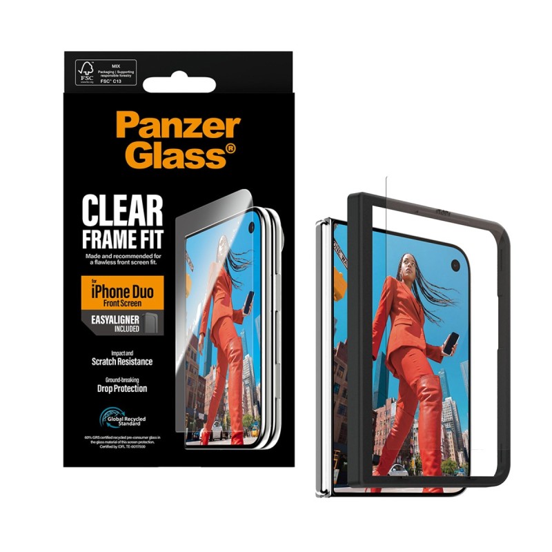 Стъклен протектор PanzerGlass за Apple iPhone Duo, Sub Screen Glass, Ultra-Wide Fit w. EasyAligner