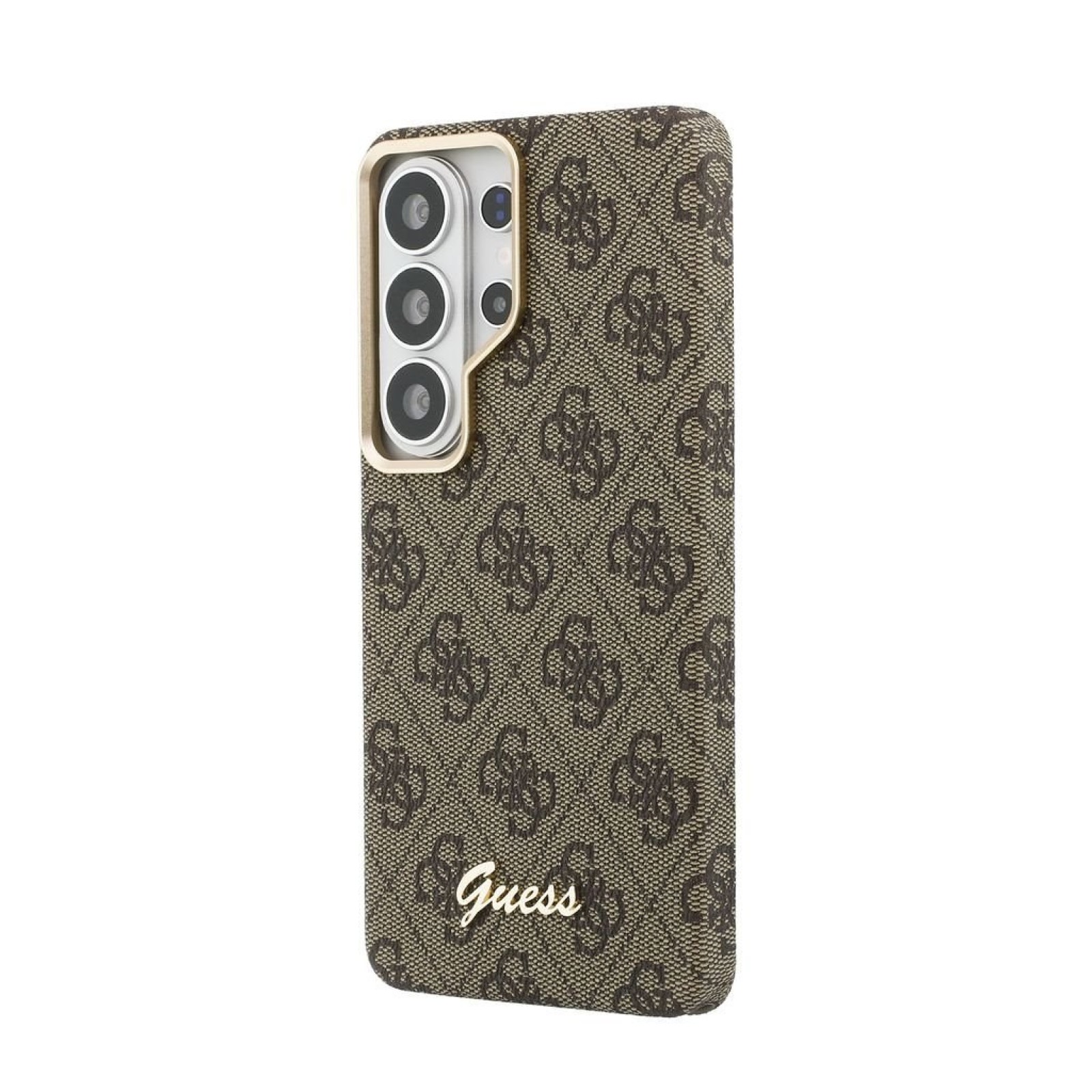 Гръб Guess за Samsung Galaxy S26 Ultra, PU, 4G, Script Metal Logo, Magnetic Case, Кафяв - Калъфи за Samsung Galaxy S26 Ultra | Phoneplay.bg