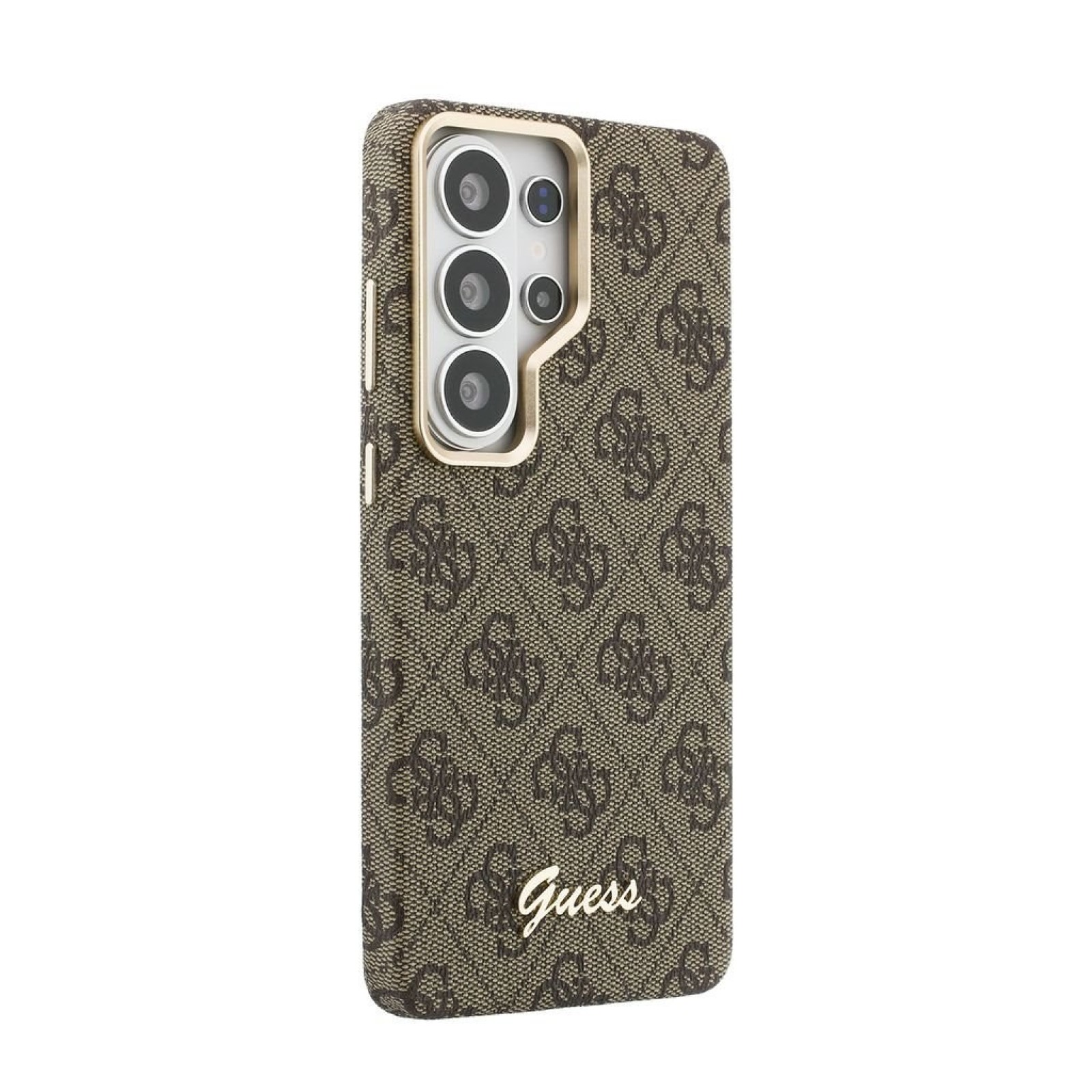 Гръб Guess за Samsung Galaxy S26 Ultra, PU, 4G, Script Metal Logo, Magnetic Case, Кафяв - Калъфи за Samsung Galaxy S26 Ultra | Phoneplay.bg