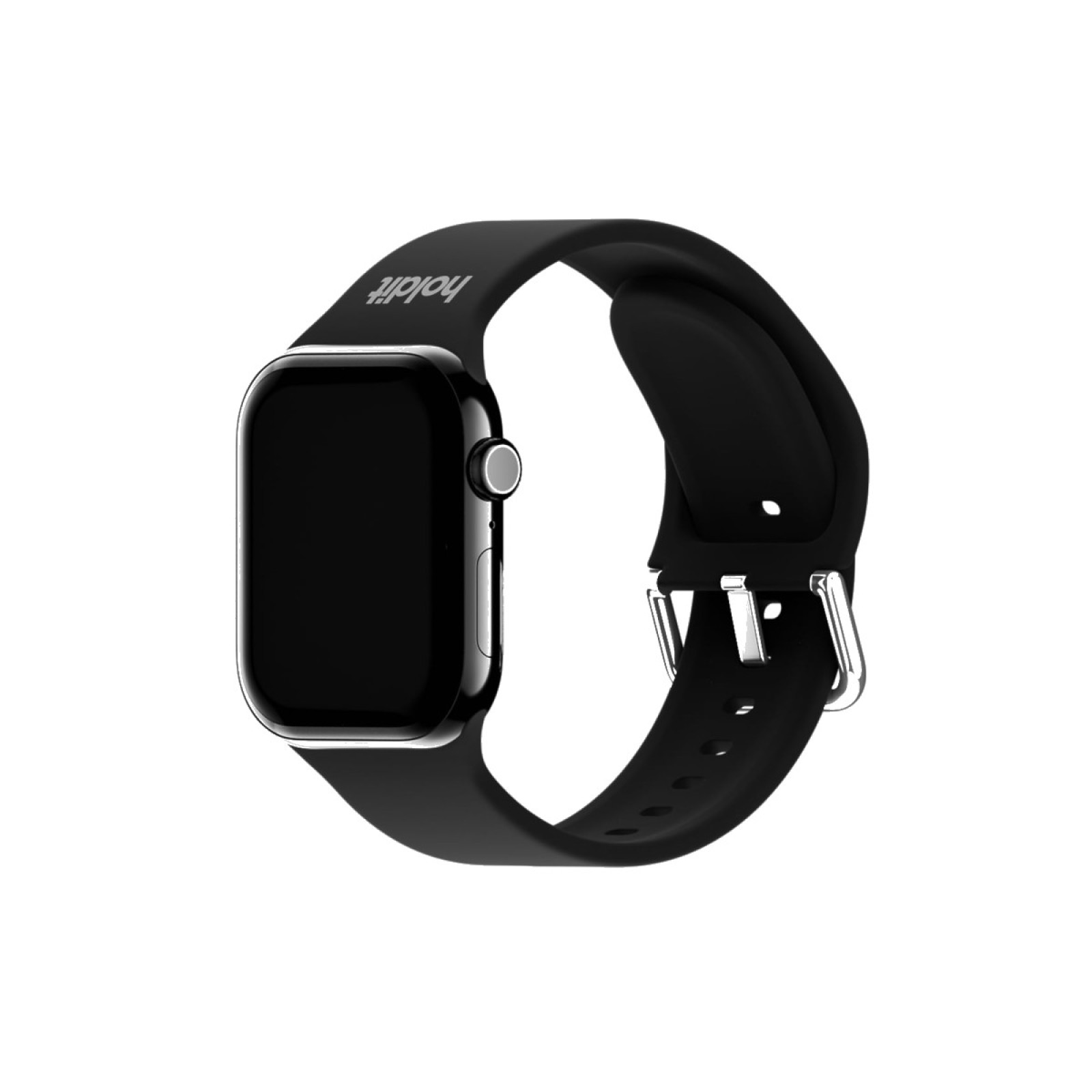Каишка за часовник Holdit за Apple Watch 42/44/45/46/49 mm, 155-210mm, Silicone - Черна - Каишки за Apple Watch | Phoneplay.bg