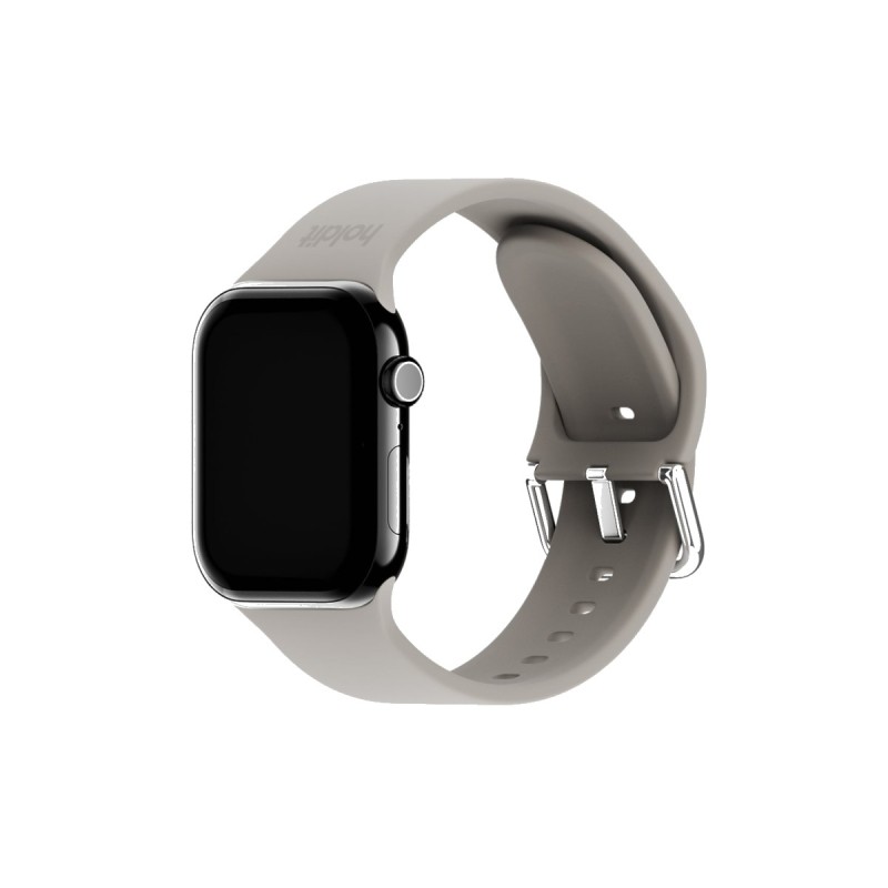 Каишка за часовник Holdit за Apple Watch 42/44/45/46/49 mm, 155-210mm, Silicone - Сиво-бежова