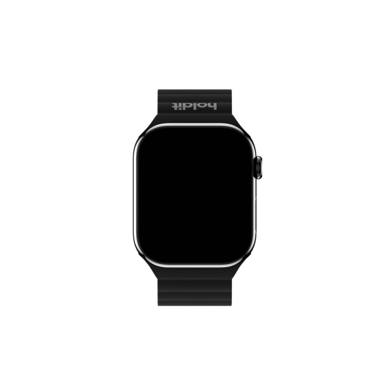 Каишка за часовник Holdit за Apple Watch 38/40/41/42 mm, 145-195mm, Magnet, Silicone - Черна/Сива - Каишки за Apple Watch | Phoneplay.bg