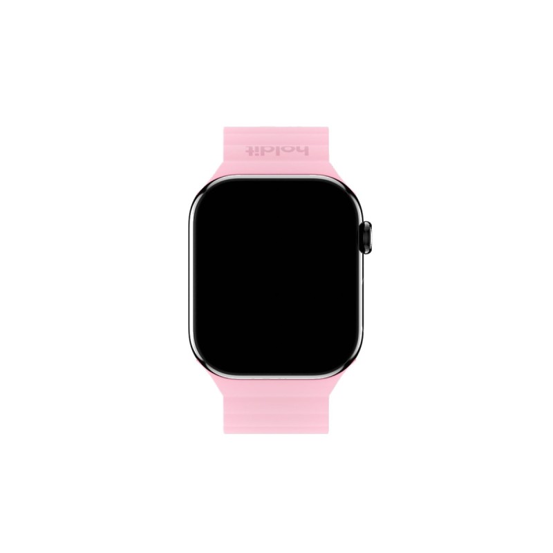 Каишка за часовник Holdit за Apple Watch 38/40/41/42 mm, 145-195mm, Magnet, Silicone - Розова/Бежова - Каишки за Apple Watch | Phoneplay.bg